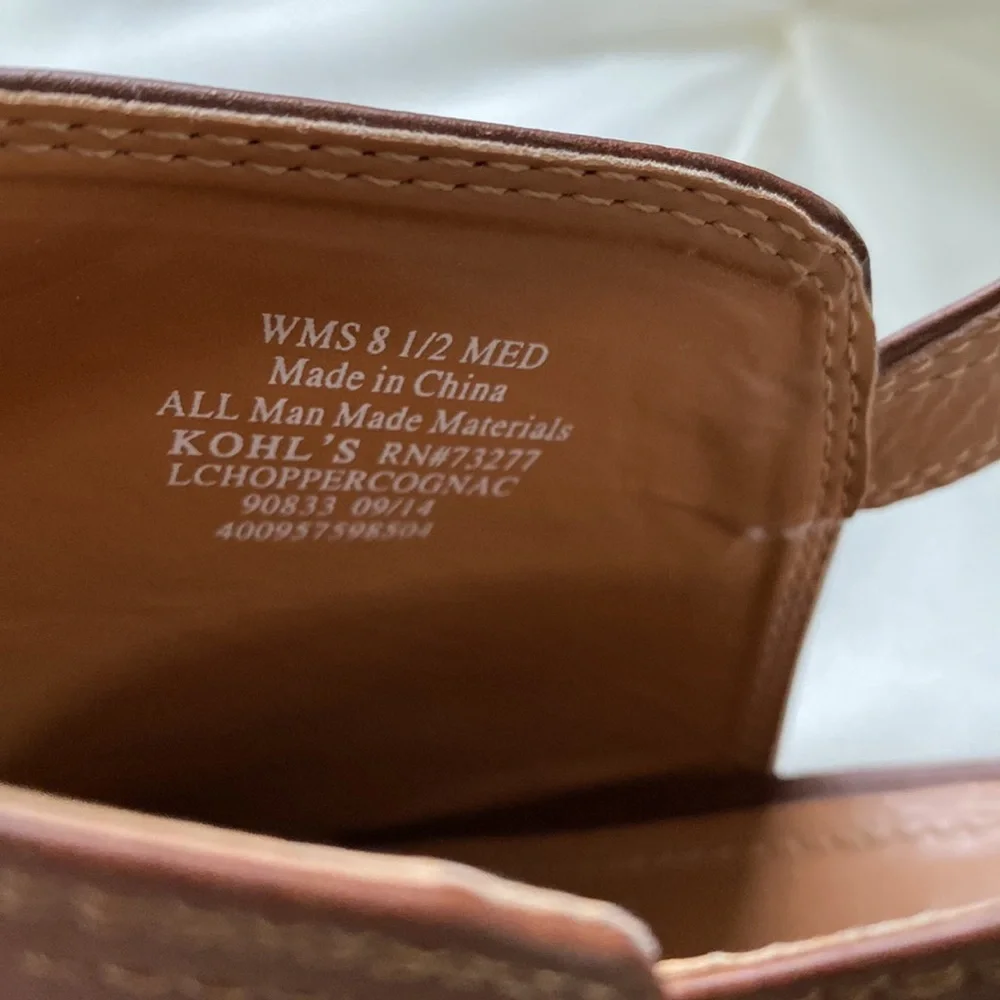 LC Lauren Conrad Peep Toe Cognac Heels - Picture 6 of 6